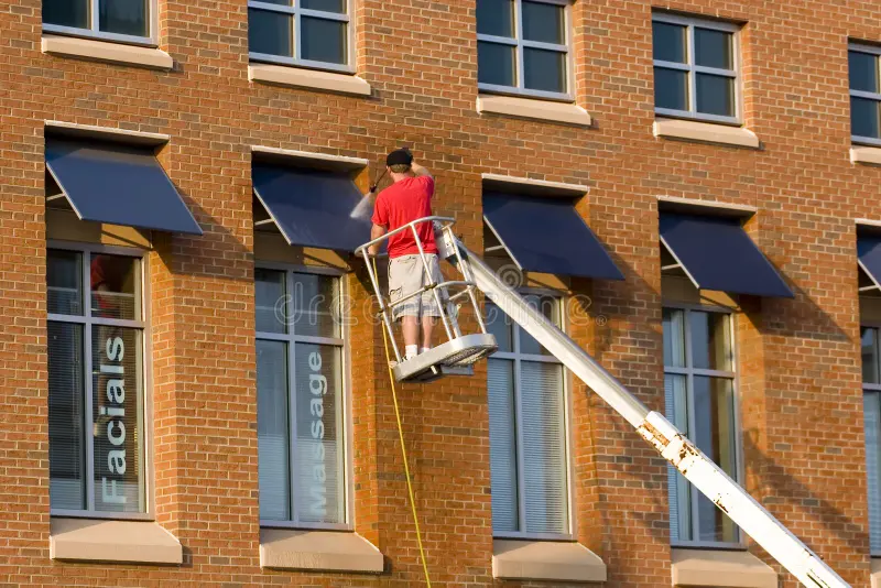 Awning washing